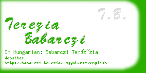 terezia babarczi business card